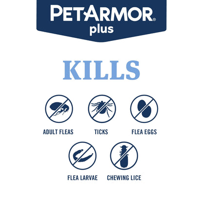 PetArmor Plus Flea & Tick Topical Dogs 5-22 lbs, 3-Month