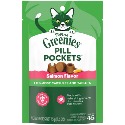 Greenies Feline Pill Pockets Soft Cat Treats, Chicken Flavor, 45 Count