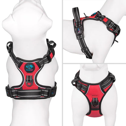 PHOEPET No Pull Dog Harness Medium Reflective Front Clip Vest with Handle