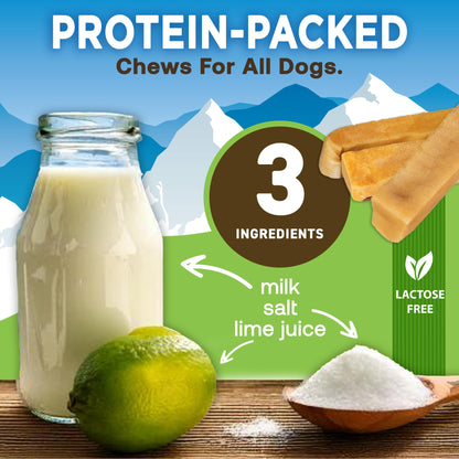 EcoKind Yak Cheese Himalayan Dog Chews, Yak Chews for Large Dogs, 5 Bones