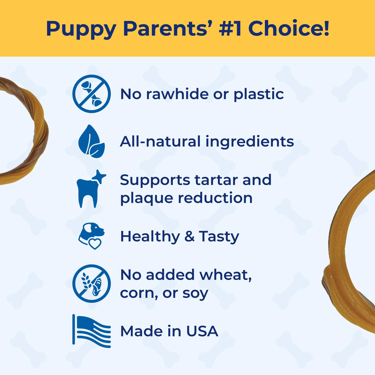 N-Bone Puppy Teething Rings, Chicken Flavor, Natural Puppy Teething Chews & Chew Treats, Helps Soothe Teething Gums, Calcium Enriched, 6 Rings