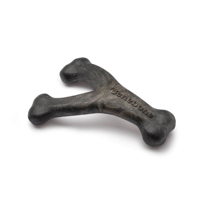 Benebone Wishbone Dog Chew Toy for Aggressive Chewers, Real Bacon, Small