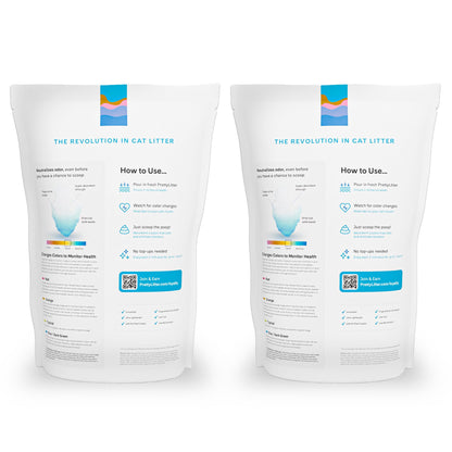 PrettyLitter Health Monitoring Cat Litter, Unscented, 4-Pack, 6 lb. Bags
