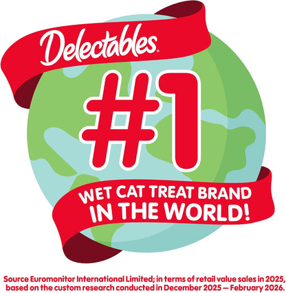 Delectables Squeeze Up Catnip Variety Pack, Creamy Squeezable Puree, Lickable Wet Cat Treats, Grain Free, No-Added Fillers, No-by-Products, No-Added Preservatives, 20 Count, 0.5 Ounces (Pack of 4)