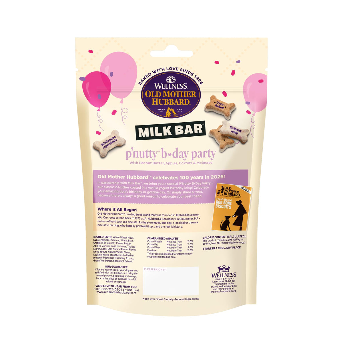 Old Mother Hubbard Wellness P-Nuttier Dog Biscuits, Natural, Training Treats, Peanut Butter Flavor, Mini Size, (20 Ounce Bag)
