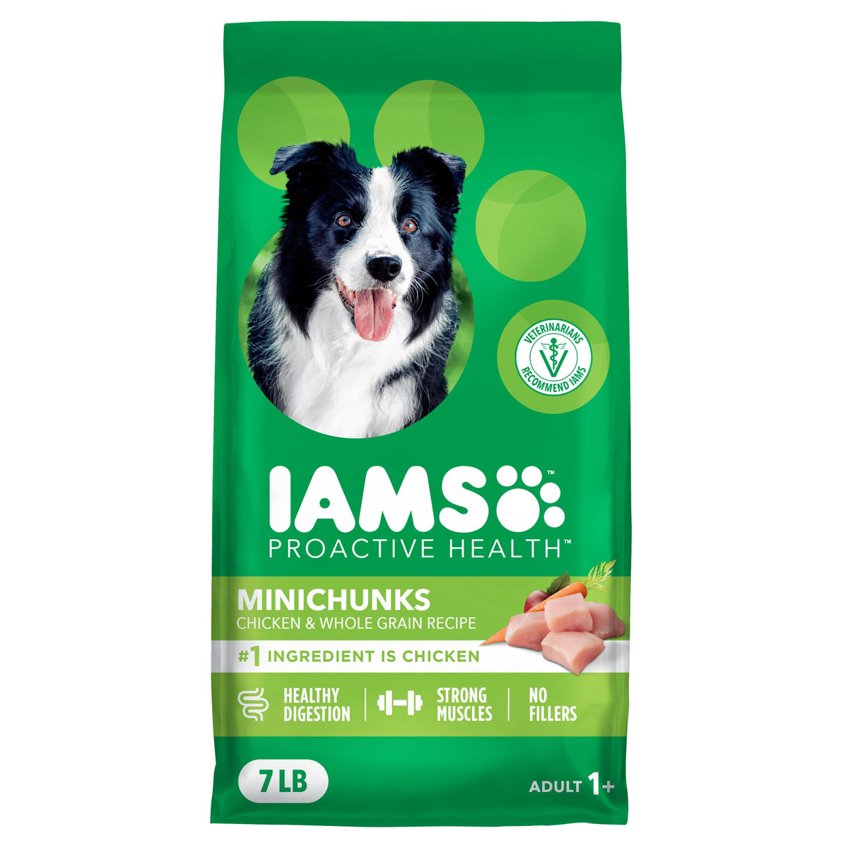 IAMS Proactive Health Adult Minichunks Dry Dog Food, Chicken, 30 lb