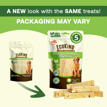 EcoKind Yak Cheese Himalayan Dog Chews, Yak Chews for Small Dogs, 4 Bones