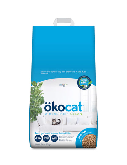 ökocat Low Tracking Natural Wood Clumping Cat Litter, Odor Control 14 Lbs