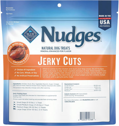 Blue Buffalo Nudges Jerky Cuts Chicken & Duck Dog Treats, 16 oz