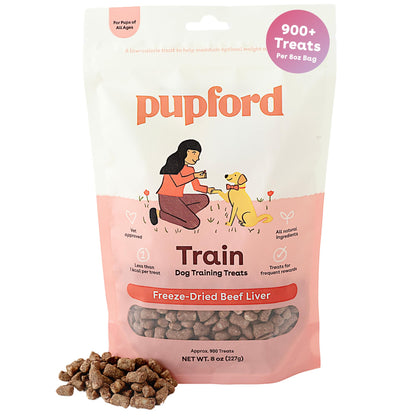 Pupford Freeze Dried Training Treats for Dogs & Puppies (Beef Liver, 4 oz)
