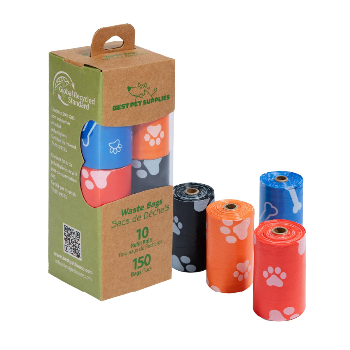 Best Pet Supplies GRS Poop Bags for Dogs - 600 Count, Green, Unscented