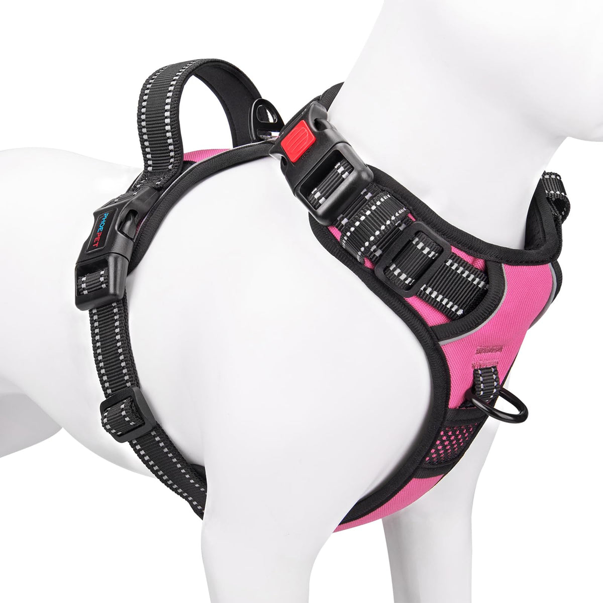 PHOEPET Reflective Dog Harness Large Breed Adjustable No Pull Vest