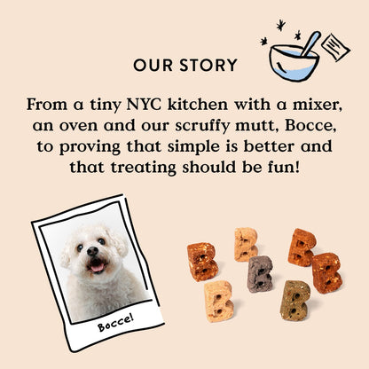 Bocce's Bakery Bedtime Tea Flavor Crunchy Biscuits Dog Treats, 5 oz