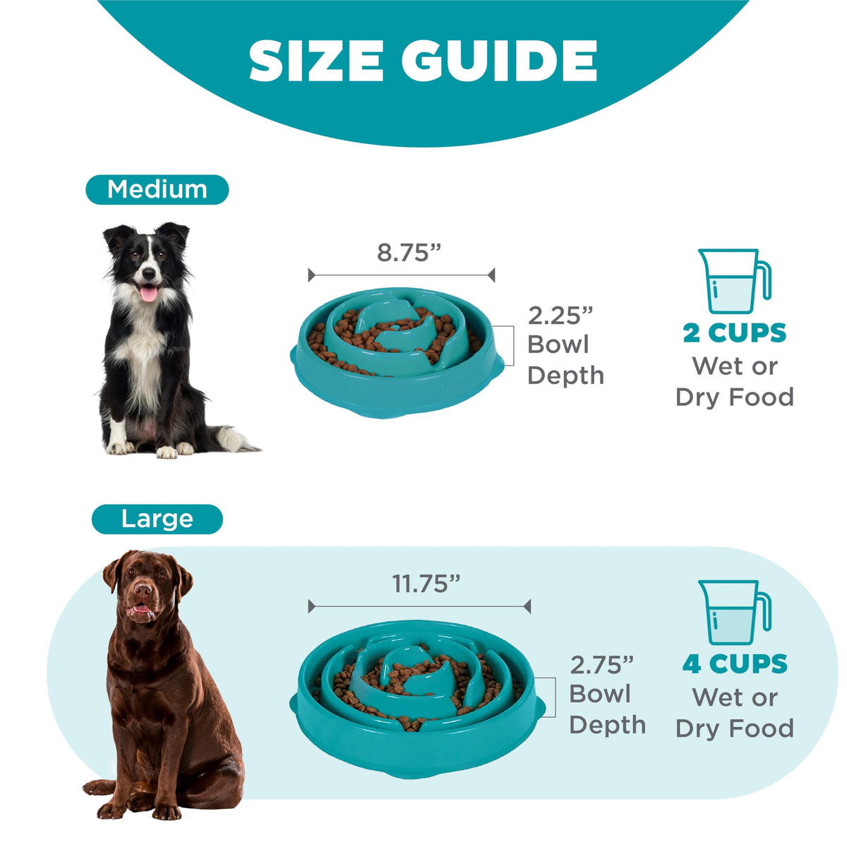 Outward Hound Fun Feeder Slo Bowl Dog Slow Feeder, Wave, Pink, 5.8"