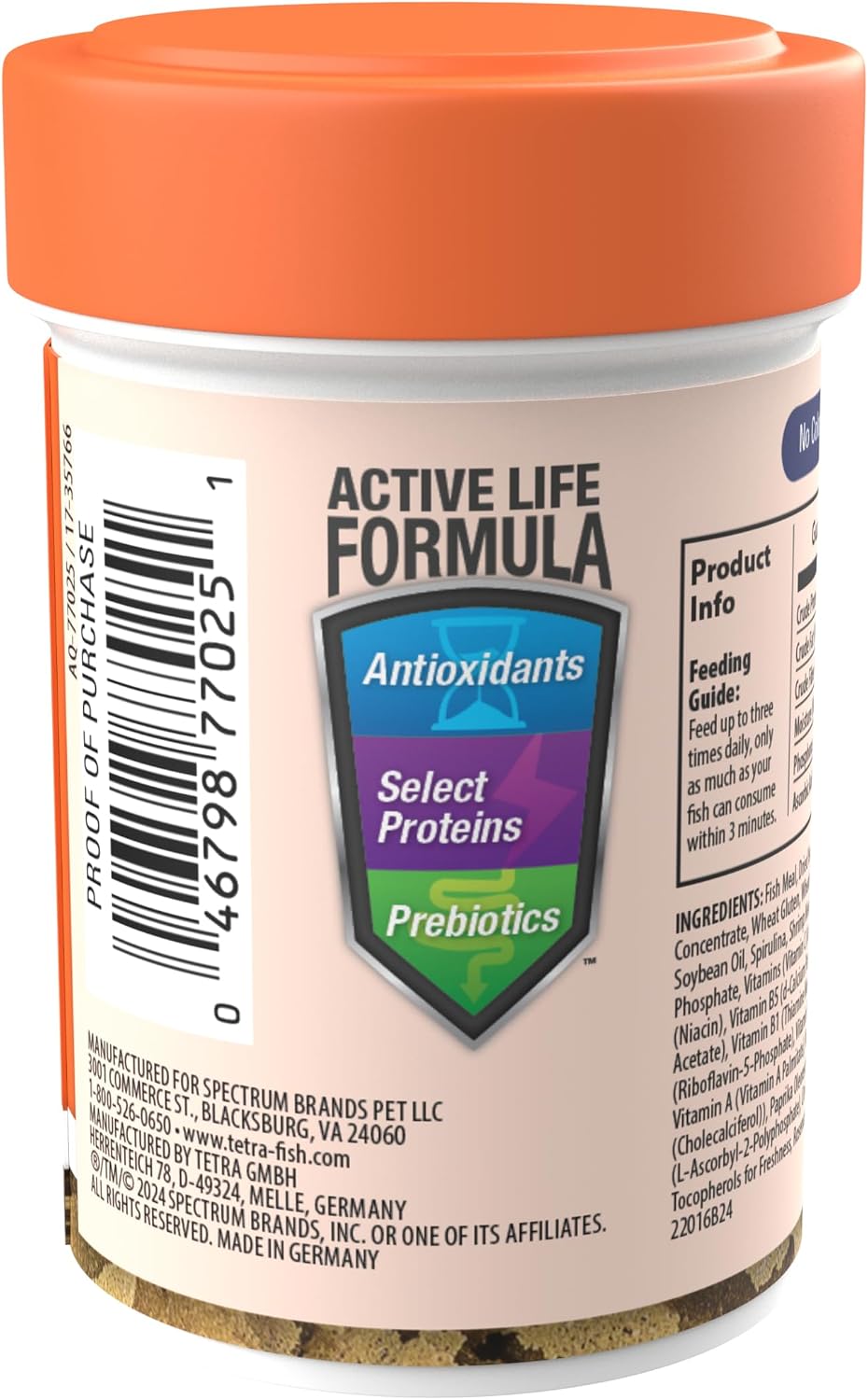 Tetra Goldfish Flakes, Nutritionally Balanced Diet For Aquarium Fish, Vitamin C Enriched Flakes, 0.42 oz