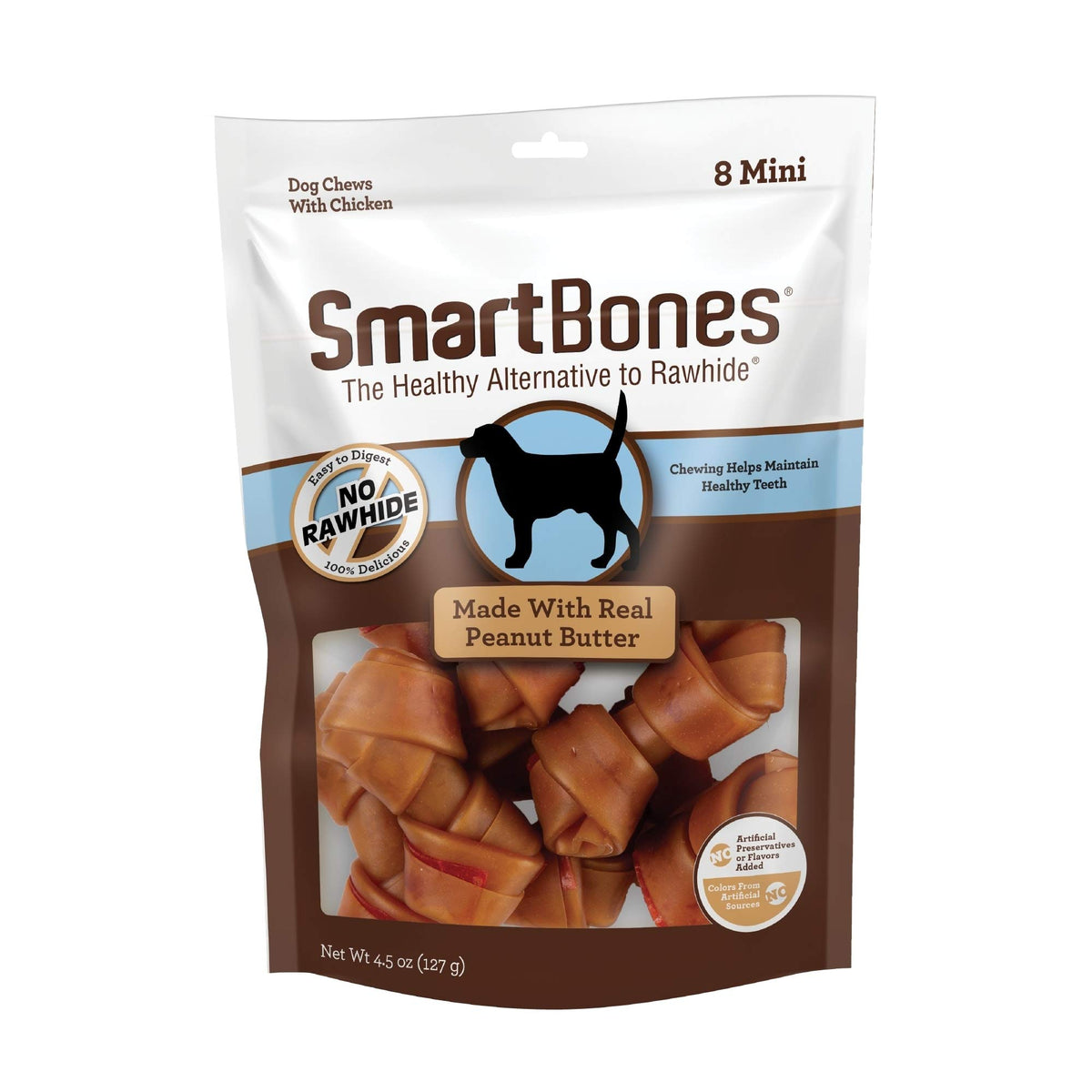 SmartBones Mini Bones Rawhide-Free Dog Treat, with Real Chicken, 56 Count