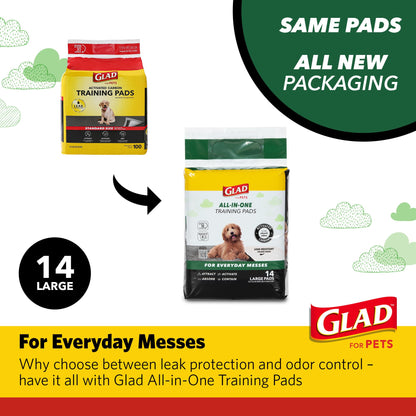 Glad for Pets Activated Carbon Disposable Dog Training Pads, 100 Count