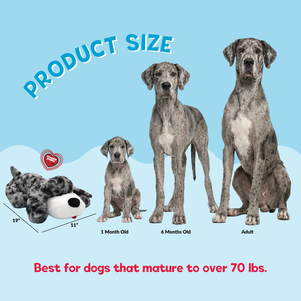 Snuggle Puppy Heartbeat Toy, Calming Comfort, Medium Breeds - Biscuit