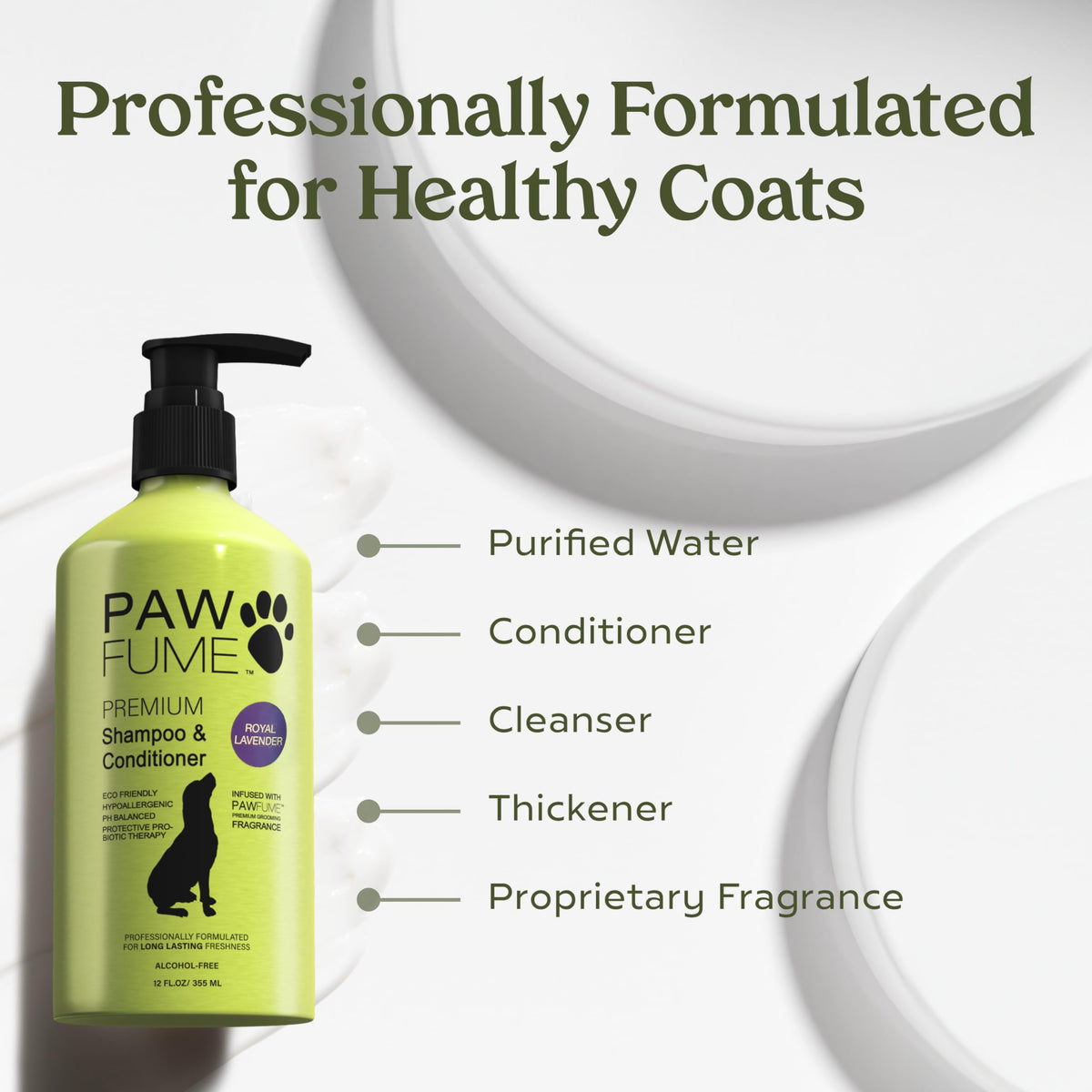 PAWFUME Dog Shampoo and Conditioner, Blue Ribbon, 1-Pack