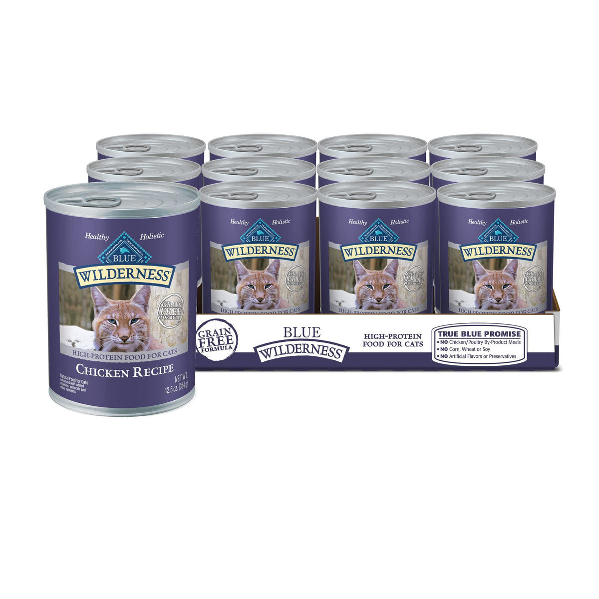 Blue Buffalo Tastefuls Wet Cat Food, Made with Natural Ingredients, Tuna and Chicken Flaked Entrées in Gravy, 3oz Cans, 4-Count Variety Pack Trial Size