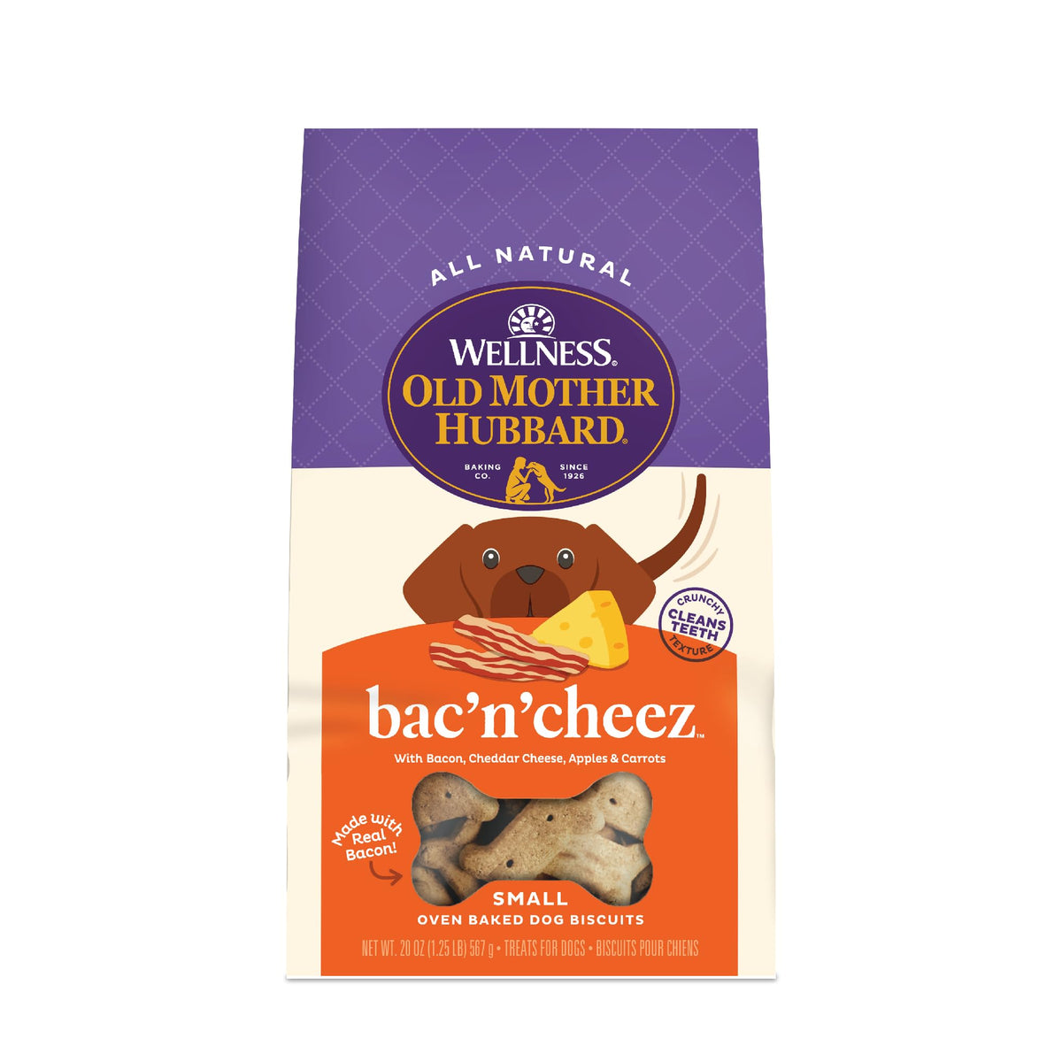 Old Mother Hubbard Wellness P-Nuttier Dog Biscuits, Natural, Training Treats, Peanut Butter Flavor, Mini Size, (20 Ounce Bag)