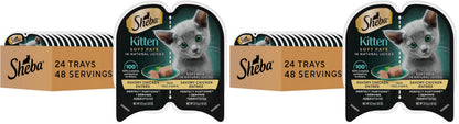 Sheba Perfect Portions Kitten Pate Wet Cat Food, Multipack, 2.6 oz, 24 ct