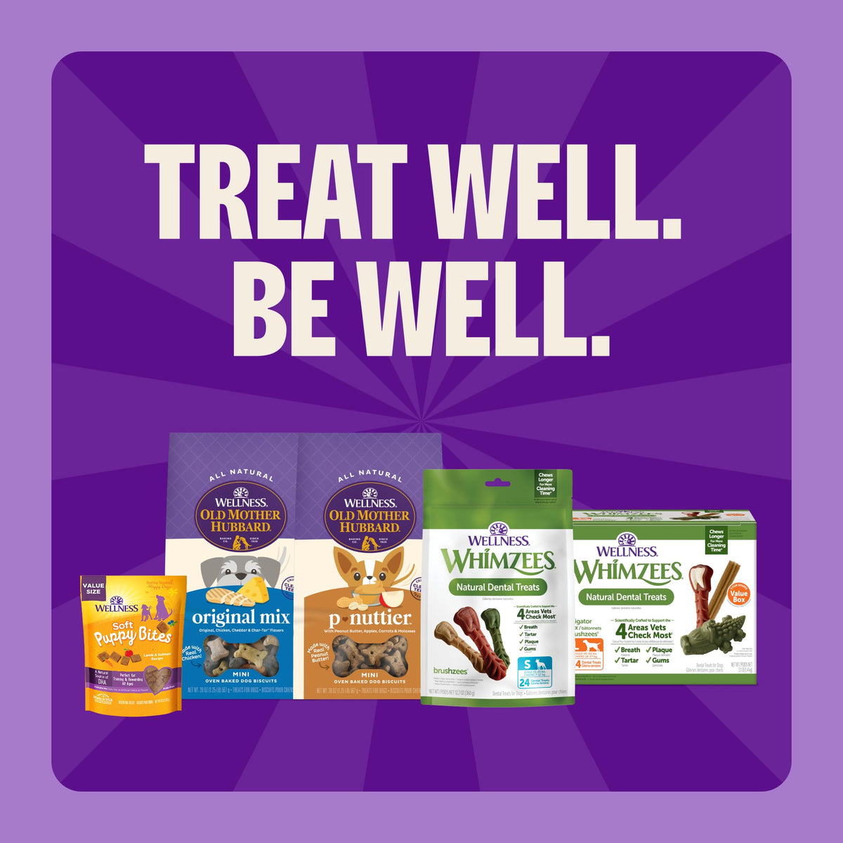 Wellness WHIMZEES Value Pack Natural Dog Dental Treat, Chews, Freshens Breath, Large Size, 50.9 oz Box, 24 Count