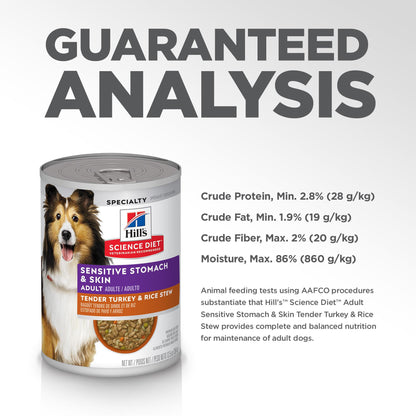 Hill's Science Diet Sensitive Stomach & Skin Wet Dog Food
