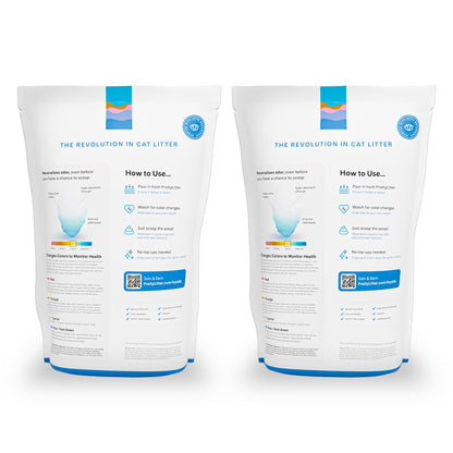 PrettyLitter Health Monitoring Cat Litter, Unscented, 4-Pack, 6 lb. Bags