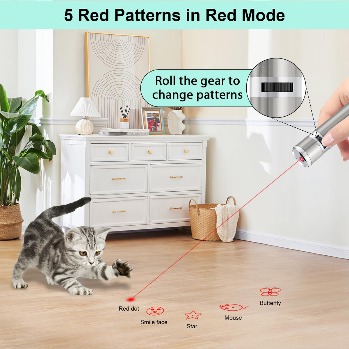 TBTeek Cat Toy, Rechargeable, Battery Screen, Cute Fun Creative Body