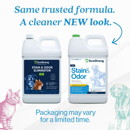 Eco Strong Pet Stain and Odor Remover - Pet Odor Eliminator, Urine Destroyer for Dogs, Pet Urine Enzyme Cleaner | Santel Woods - 128 oz