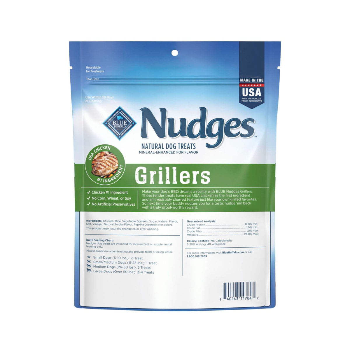 Blue Buffalo Nudges Grillers Salmon Dog Treats, 16 oz