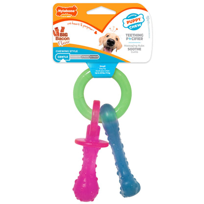 Nylabone New Puppy Starter Kit, Puppy Teething Toys, 3 Pack, Blue