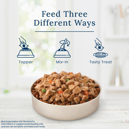 Blue Buffalo Delectables Variety Pack Dog Food Topper, 3 oz, 24 ct