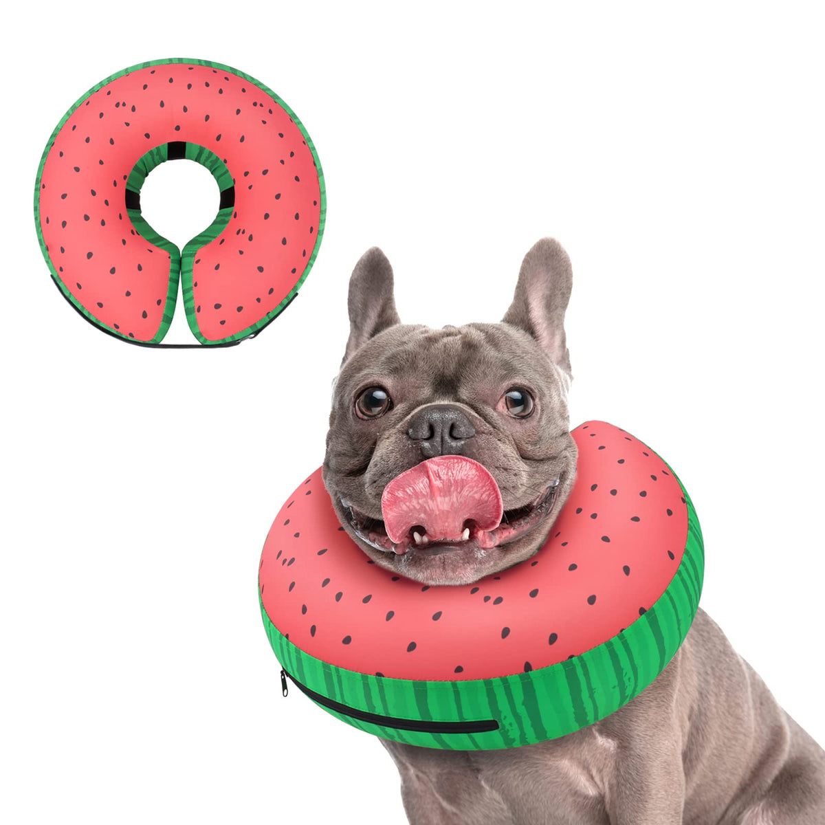 Supet Inflatable Dog Cone Collar for Small Dogs Puppies Cats, Soft Dog Cone Alternative After Surgery for Puppies Cats to Stop Licking