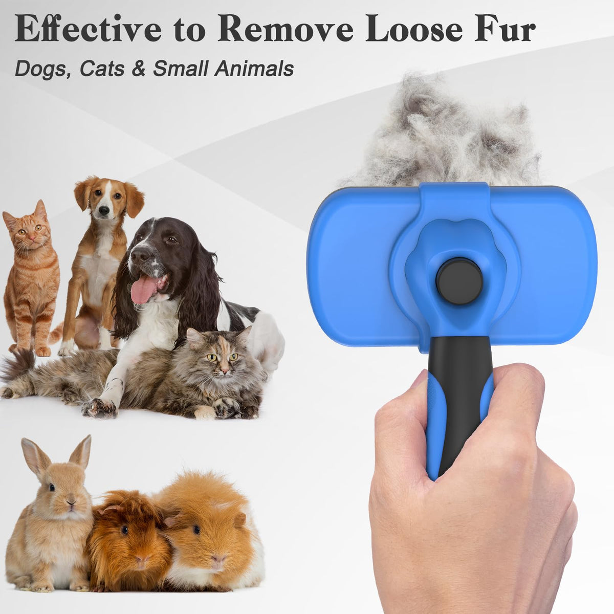 Swihauk Self Cleaning Slicker Brush for Dogs & Cats, Skin Friendly Pet Grooming for Shedding, Deshedding, and Hair Removal - Puppy Brush for Long Haired Pets, Pet Supplies, Purple
