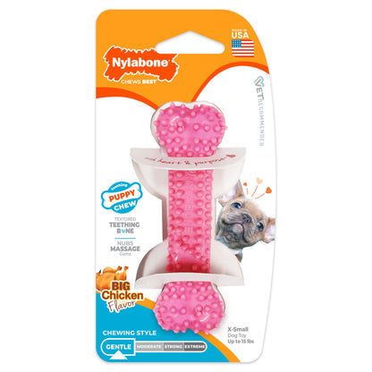 Nylabone New Puppy Starter Kit, Puppy Teething Toys, 3 Pack, Blue