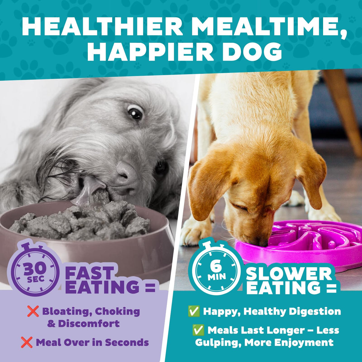 Outward Hound Fun Feeder Slo Bowl Dog Slow Feeder, Wave, Pink, 5.8"