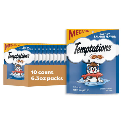Temptations Classic Crunchy and Soft Cat Treats, Savory Salmon, 30 oz