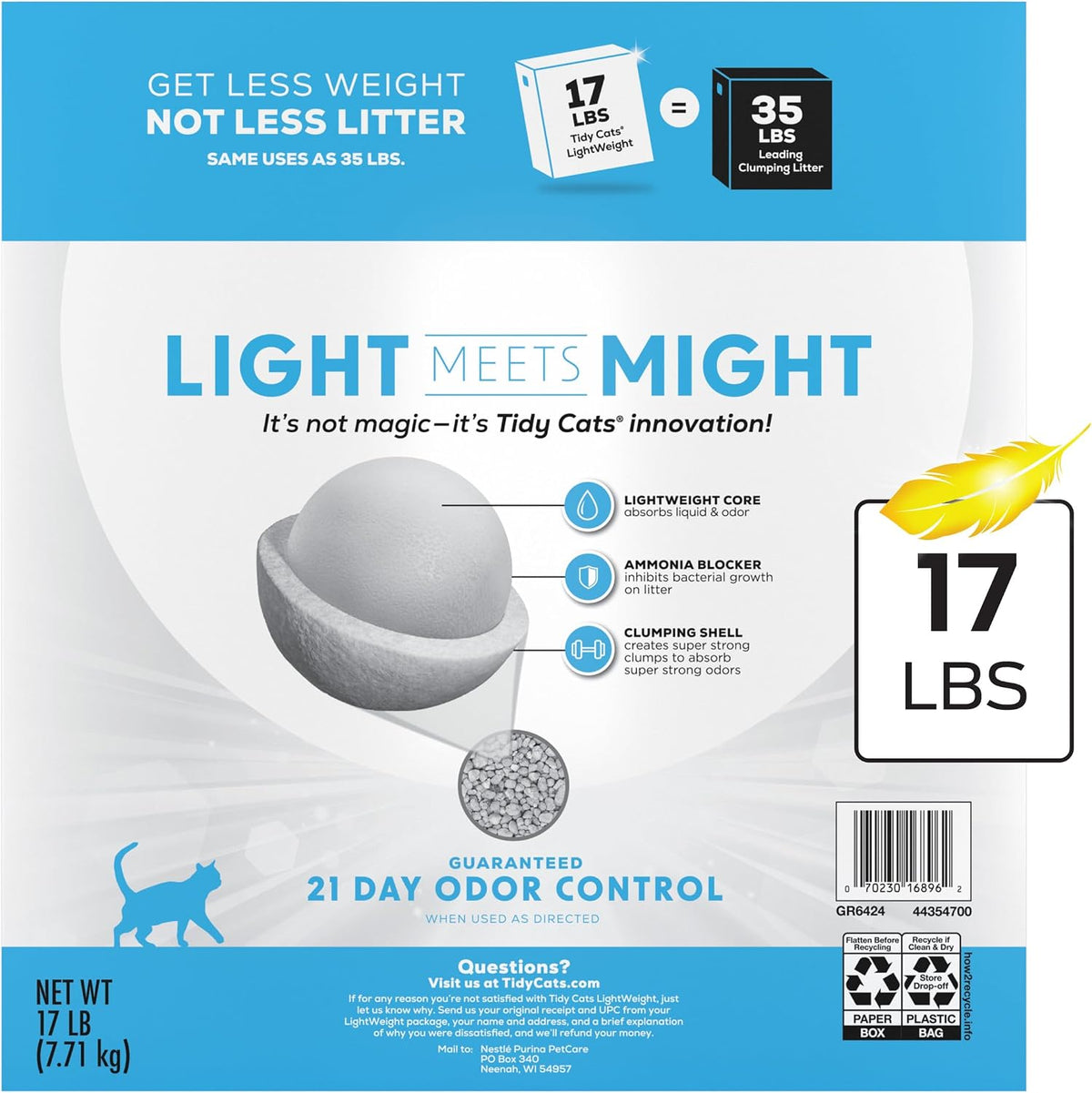 Purina Tidy Cats LightWeight Glade Clear Springs Litter, 17 lb