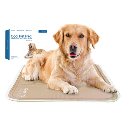 The Green Pet Shop Cool Pet Pad - Medium, Sage Grey - Self-Cooling, Pressure Activated Mat for Dogs & Cats from 21-45 lbs - Non-Toxic Gel, No Water Needed
