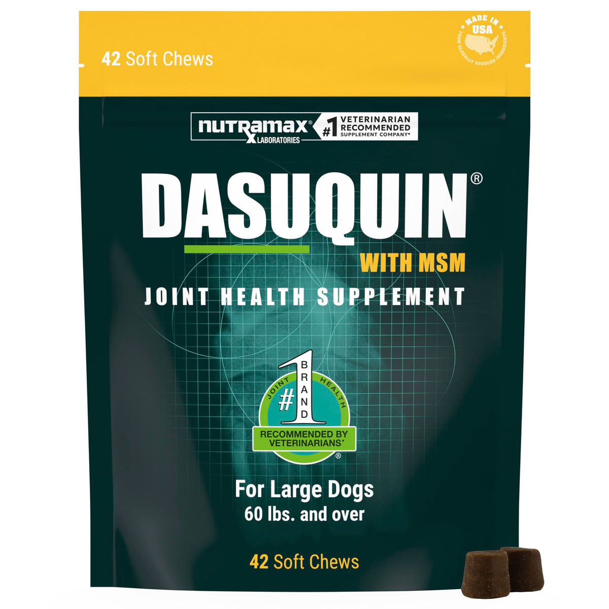 Nutramax Dasuquin MSM Joint Supplement for Large Dogs, Soft Chews, 150ct