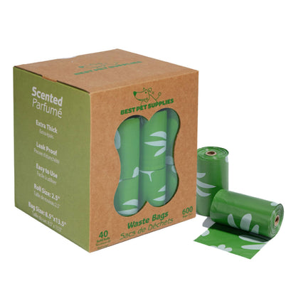 Best Pet Supplies GRS Poop Bags for Dogs - 600 Count, Green, Unscented