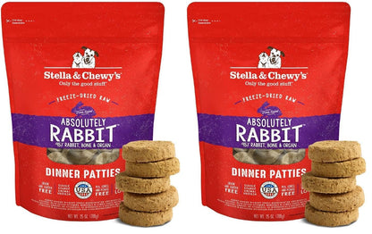 Stella & Chewy's Freeze-Dried Raw Dinner Patties - Beef Recipe - High Protein Grain-Free Puppy & Dog Food - Perfect For Picky Eaters - 25 oz