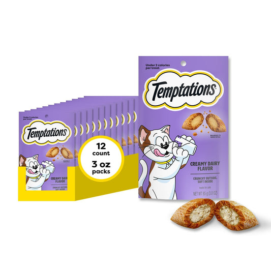 Temptations Classic Crunchy and Soft Cat Treats, Creamy Dairy, 16 oz