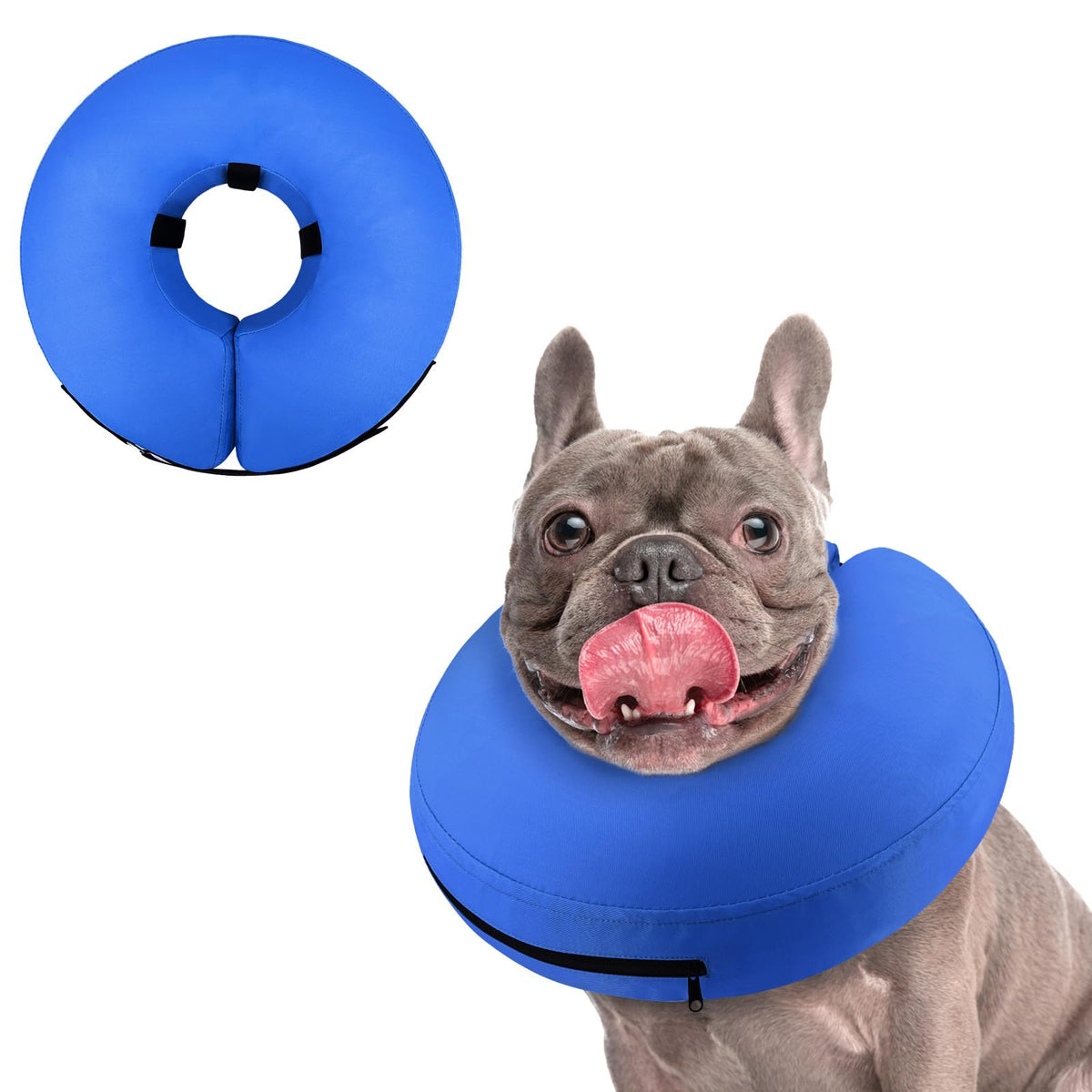 Supet Inflatable Dog Cone Collar for Small Dogs Puppies Cats, Soft Dog Cone Alternative After Surgery for Puppies Cats to Stop Licking