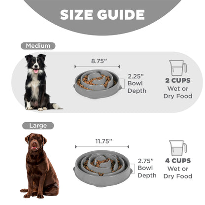 Outward Hound Fun Feeder Slo Bowl Dog Slow Feeder, Wave, Pink, 5.8"