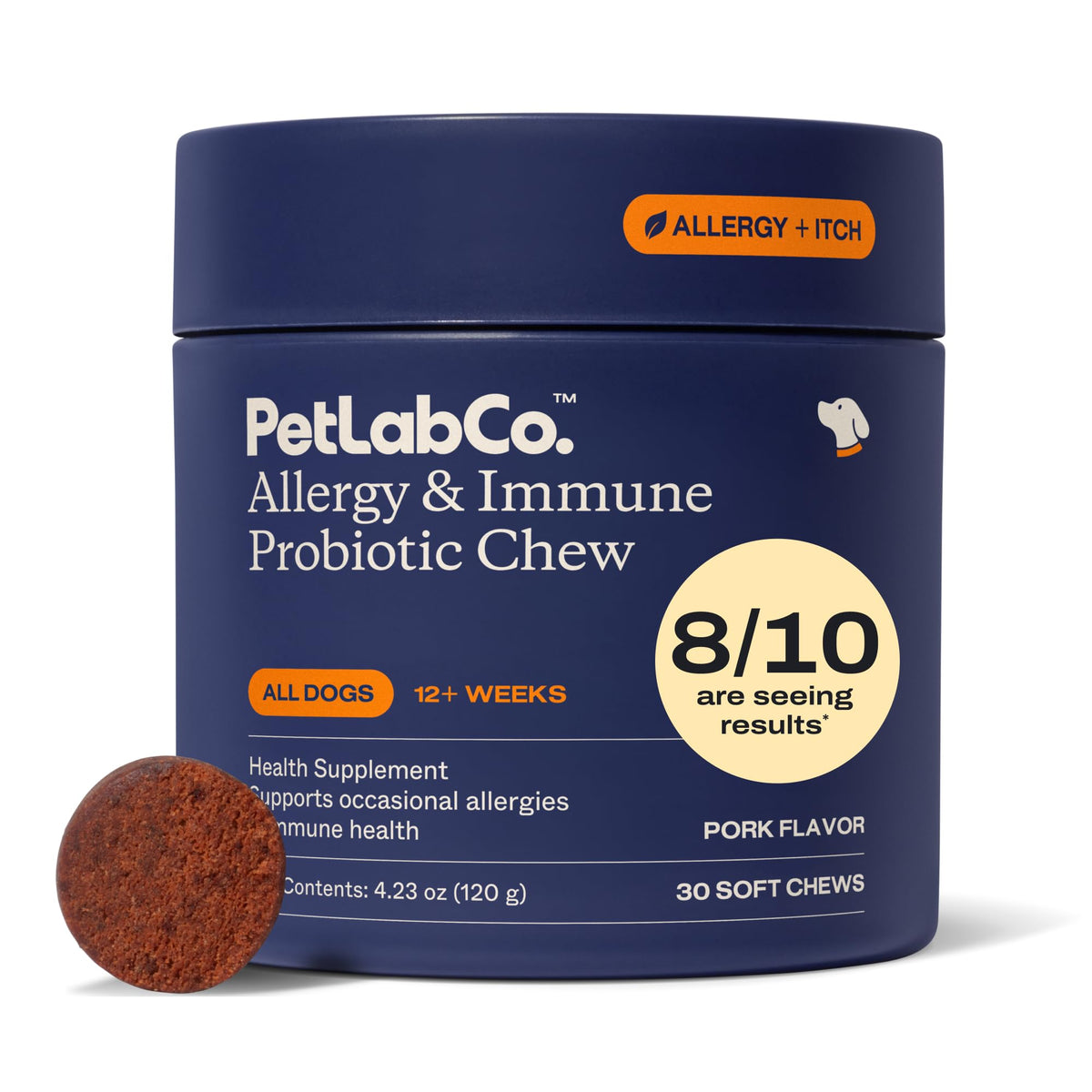 PetLab Co. Allergy & Immune Probiotic Chews, 2-Pack, Pork