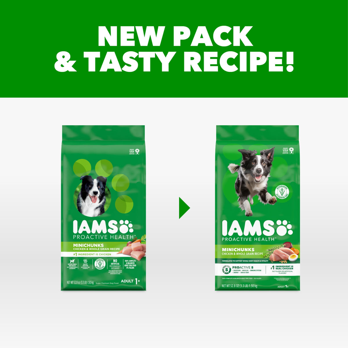 IAMS Proactive Health Adult Minichunks Dry Dog Food, Chicken, 30 lb