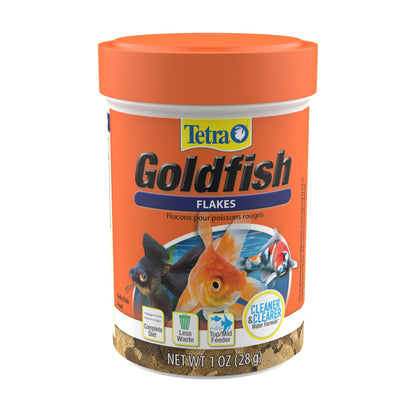 Tetra Goldfish Flakes, Nutritionally Balanced Diet For Aquarium Fish, Vitamin C Enriched Flakes, 0.42 oz